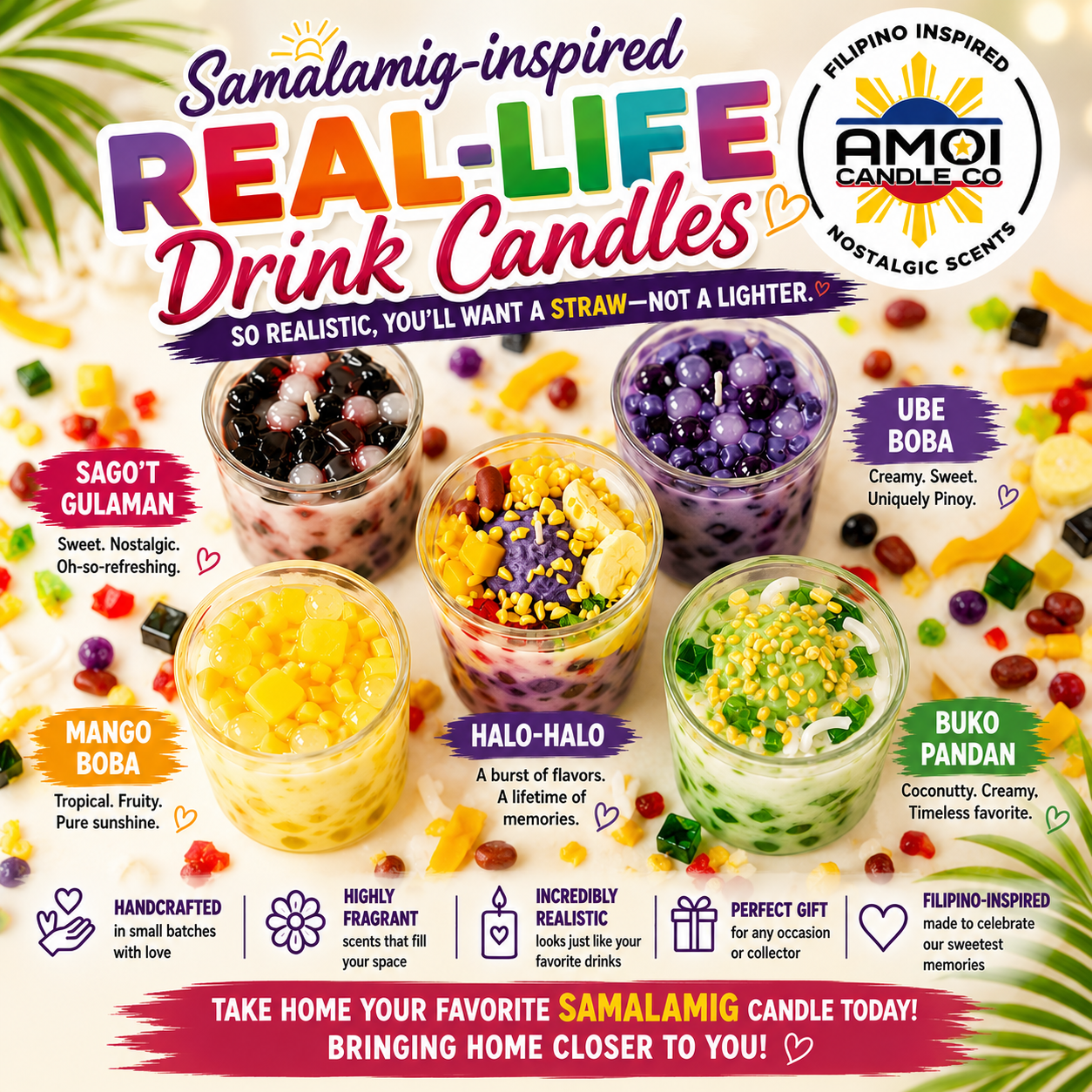 Samalamig-Inspired Real-Life Drink Candles