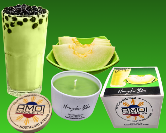 4oz Container Candle – Honeydew Boba